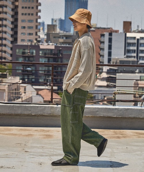 niko and...（ニコアンド）の「クロシェ切り替えニットカーディガン（カーディガン/ボレロ・メンズ・ブラウン/ブラック/アイボリー・MEDIUM/LARGE）」の5枚目の写真