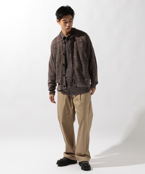 niko and...（ニコアンド）の「クロシェ切り替えニットカーディガン（カーディガン/ボレロ・メンズ・ブラウン/ブラック/アイボリー・MEDIUM/LARGE）」の13枚目の写真