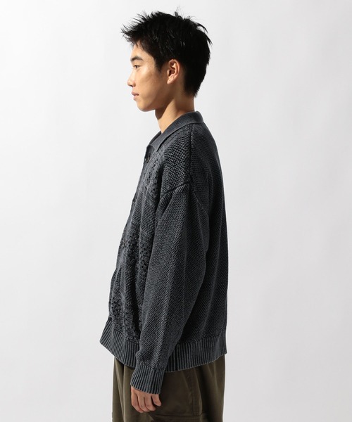niko and...（ニコアンド）の「クロシェ切り替えニットカーディガン（カーディガン/ボレロ・メンズ・ブラウン/ブラック/アイボリー・MEDIUM/LARGE）」の21枚目の写真