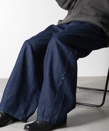 Confirm | AW リジット / ワンウォッシュ バレルレッグ リベットデニムパンツ ユニセックス 【Confirm】(デニムパンツ)