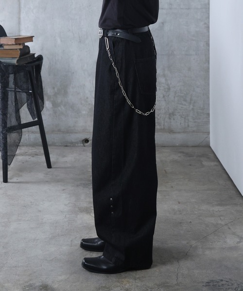 Confirm（コンファーム）の「AW リジット / ワンウォッシュ バレルレッグ リベットデニムパンツ ユニセックス 【Confirm】（デニムパンツ・メンズ・グレー/ブラック/インディゴブルー・M/L）」の6枚目の写真