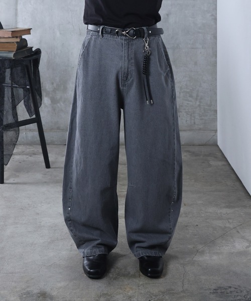 Confirm（コンファーム）の「AW リジット / ワンウォッシュ バレルレッグ リベットデニムパンツ ユニセックス 【Confirm】（デニムパンツ・メンズ・グレー/ブラック/インディゴブルー・M/L）」の8枚目の写真