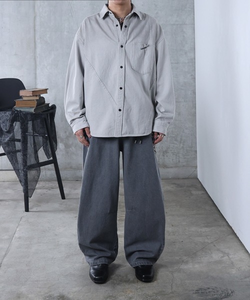 Confirm（コンファーム）の「AW リジット / ワンウォッシュ バレルレッグ リベットデニムパンツ ユニセックス 【Confirm】（デニムパンツ・メンズ・グレー/ブラック/インディゴブルー・M/L）」の17枚目の写真