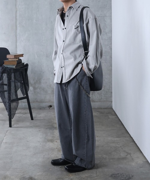 Confirm（コンファーム）の「AW リジット / ワンウォッシュ バレルレッグ リベットデニムパンツ ユニセックス 【Confirm】（デニムパンツ・メンズ・グレー/ブラック/インディゴブルー・M/L）」の21枚目の写真