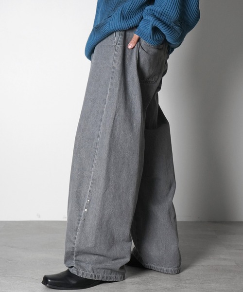Confirm（コンファーム）の「AW リジット / ワンウォッシュ バレルレッグ リベットデニムパンツ ユニセックス 【Confirm】（デニムパンツ・メンズ・グレー/ブラック/インディゴブルー・M/L）」の16枚目の写真