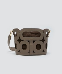 PELLICO（ペリーコ）の「ANELLI HANDLES MINI WITH FUR バッグ EARTH（ショルダーバッグ）」