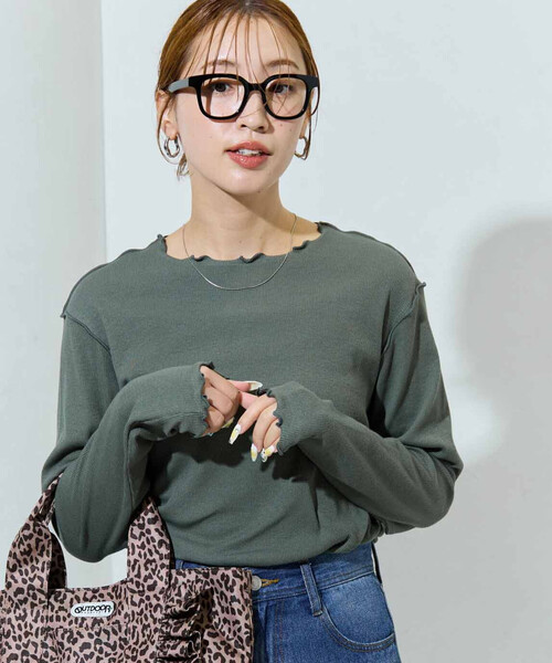 セール】限定展開 Ginger メロー ロング スリーブ トップス（Tシャツ