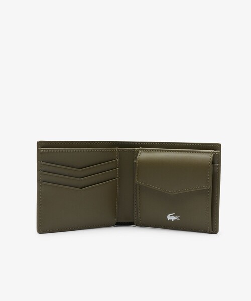 LACOSTE（ラコステ）の「オシアン グレインレザー2つ折りウォレット（財布・メンズ・ブラック/モスグリーン・FREE）」の11枚目の写真