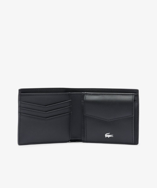 LACOSTE（ラコステ）の「オシアン グレインレザー2つ折りウォレット（財布・メンズ・ブラック/モスグリーン・FREE）」の3枚目の写真