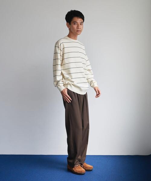 URBAN RESEARCH DOORS（アーバンリサーチドアーズ）の「『仁村紗和さん着用』『UR TECH 200日ニット』クルーネック（ニット/セーター・メンズ・チャコールグレー/オフホワイト/グレー系その他/ホワイト系その他/ブラウン・MEDIUM/LARGE/X-LARGE）」の3枚目の写真