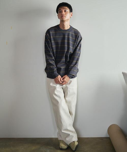 URBAN RESEARCH DOORS（アーバンリサーチドアーズ）の「『仁村紗和さん着用』『UR TECH 200日ニット』クルーネック（ニット/セーター・メンズ・チャコールグレー/オフホワイト/グレー系その他/ホワイト系その他/ブラウン・MEDIUM/LARGE/X-LARGE）」の4枚目の写真