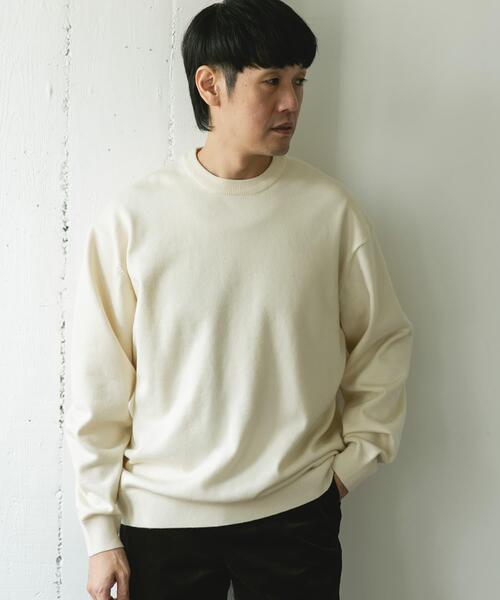 URBAN RESEARCH DOORS（アーバンリサーチドアーズ）の「『仁村紗和さん着用』『UR TECH 200日ニット』クルーネック（ニット/セーター・メンズ・チャコールグレー/オフホワイト/グレー系その他/ホワイト系その他/ブラウン・MEDIUM/LARGE/X-LARGE）」の18枚目の写真