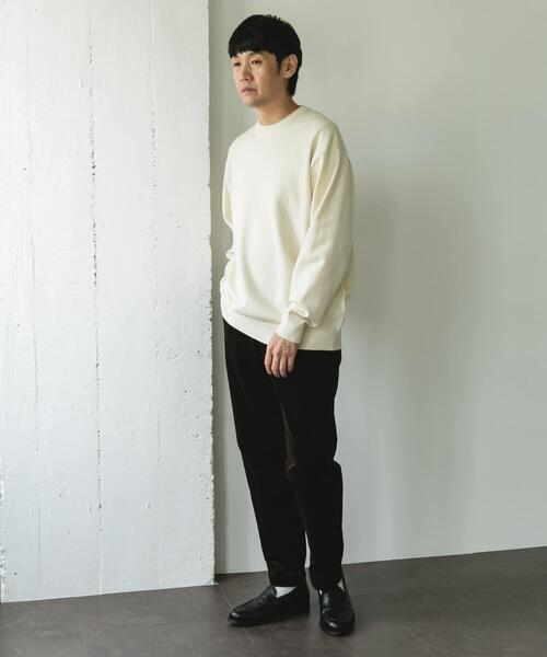 URBAN RESEARCH DOORS（アーバンリサーチドアーズ）の「『仁村紗和さん着用』『UR TECH 200日ニット』クルーネック（ニット/セーター・メンズ・チャコールグレー/オフホワイト/グレー系その他/ホワイト系その他/ブラウン・MEDIUM/LARGE/X-LARGE）」の19枚目の写真