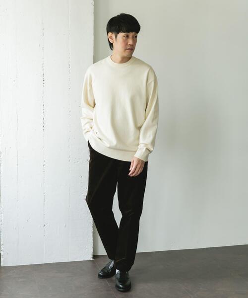 URBAN RESEARCH DOORS（アーバンリサーチドアーズ）の「『仁村紗和さん着用』『UR TECH 200日ニット』クルーネック（ニット/セーター・メンズ・チャコールグレー/オフホワイト/グレー系その他/ホワイト系その他/ブラウン・MEDIUM/LARGE/X-LARGE）」の20枚目の写真