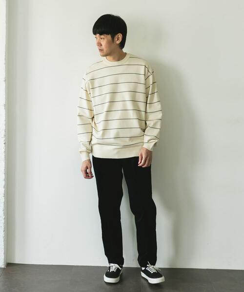 URBAN RESEARCH DOORS（アーバンリサーチドアーズ）の「『仁村紗和さん着用』『UR TECH 200日ニット』クルーネック（ニット/セーター・メンズ・チャコールグレー/オフホワイト/グレー系その他/ホワイト系その他/ブラウン・MEDIUM/LARGE/X-LARGE）」の6枚目の写真