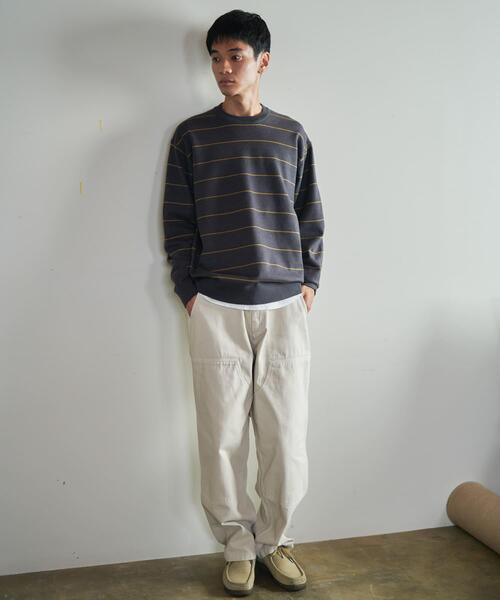 URBAN RESEARCH DOORS（アーバンリサーチドアーズ）の「『仁村紗和さん着用』『UR TECH 200日ニット』クルーネック（ニット/セーター・メンズ・チャコールグレー/オフホワイト/グレー系その他/ホワイト系その他/ブラウン・MEDIUM/LARGE/X-LARGE）」の11枚目の写真