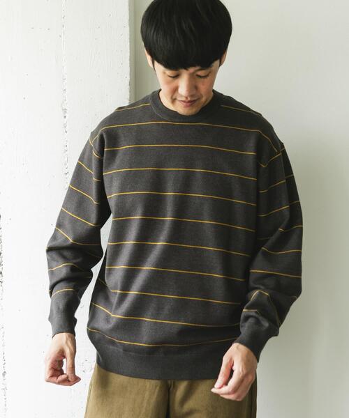 URBAN RESEARCH DOORS（アーバンリサーチドアーズ）の「『仁村紗和さん着用』『UR TECH 200日ニット』クルーネック（ニット/セーター・メンズ・チャコールグレー/オフホワイト/グレー系その他/ホワイト系その他/ブラウン・MEDIUM/LARGE/X-LARGE）」の13枚目の写真