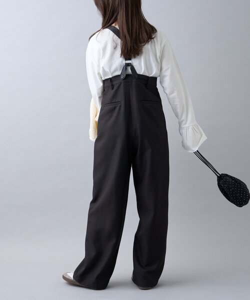 WILLOW(ウィロー)の「【WEB限定】【WILLOW】サスペンダー付きスラックス(サロペット/オーバーオール・レディース・グレー/ブラック・SMALL/MEDIUM)」の6枚目の写真