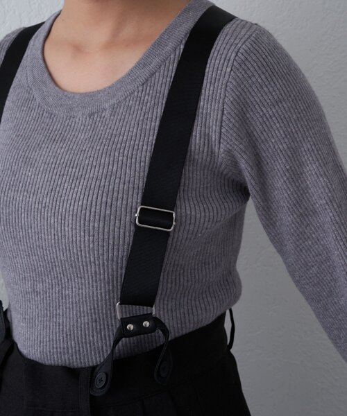 WILLOW(ウィロー)の「【WEB限定】【WILLOW】サスペンダー付きスラックス(サロペット/オーバーオール・レディース・グレー/ブラック・SMALL/MEDIUM)」の22枚目の写真