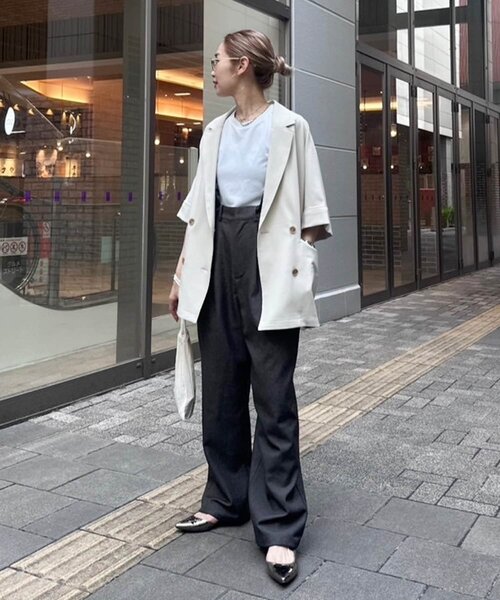 WILLOW(ウィロー)の「【WEB限定】【WILLOW】サスペンダー付きスラックス(サロペット/オーバーオール・レディース・グレー/ブラック・SMALL/MEDIUM)」の20枚目の写真