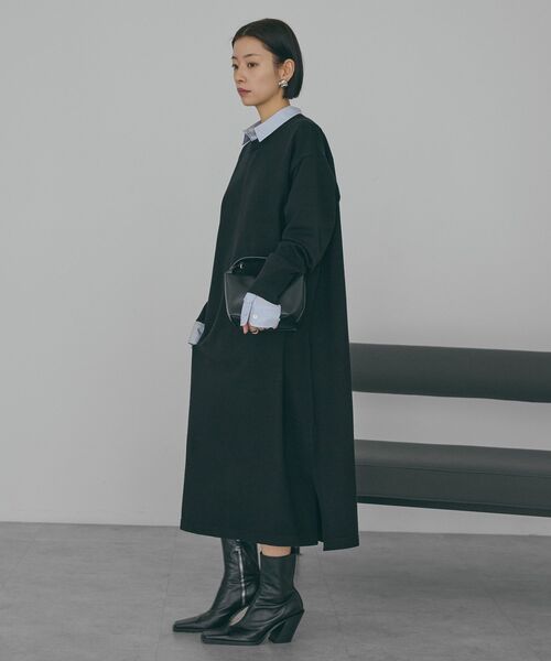 AMERICAN HOLIC（アメリカンホリック）の「バイパチボックスニットワンピース（ワンピース・レディース・ブラック/杢グレー/ネイビー・M/L）」の10枚目の写真