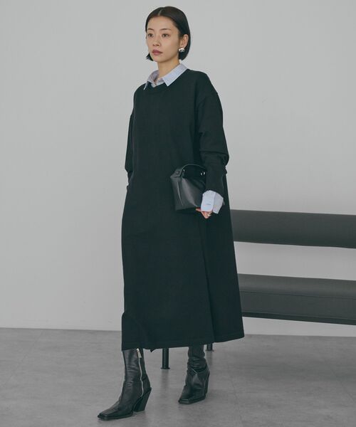 AMERICAN HOLIC（アメリカンホリック）の「バイパチボックスニットワンピース（ワンピース・レディース・ブラック/杢グレー/ネイビー・M/L）」の11枚目の写真