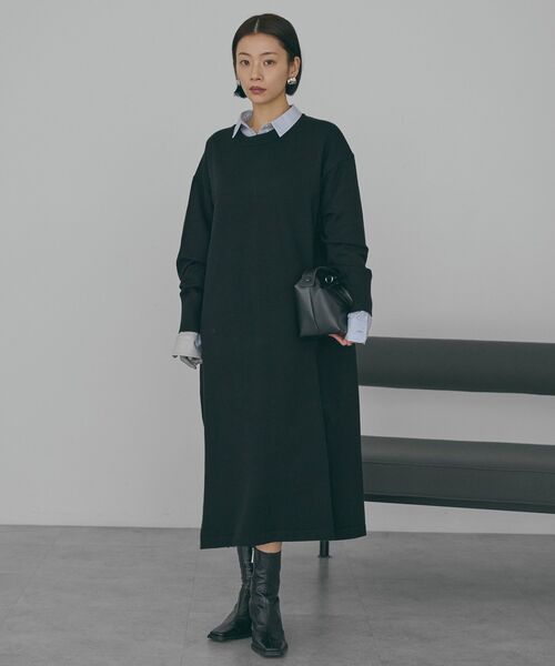 AMERICAN HOLIC（アメリカンホリック）の「バイパチボックスニットワンピース（ワンピース・レディース・ブラック/杢グレー/ネイビー・M/L）」の12枚目の写真