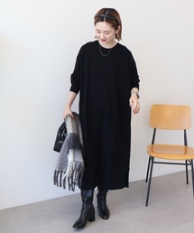 AMERICAN HOLIC | バイパチボックスニットワンピース(ワンピース)