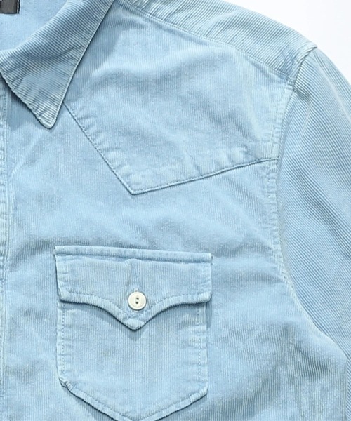 TMT(ティーエムティー)の「コーデュロイウエスタンシャツ(シャツ/ブラウス・メンズ・ライトインディゴブルー/インディゴブルー・X-LARGE/LARGE/MEDIUM)」の6枚目の写真