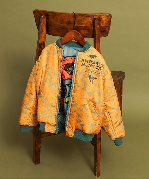 BREEZE(ブリーズ)の「【2WAY】リバーシブルダイナソーMA-1(MA-1・キッズ・カーキ・90/100/120/140)」の5枚目の写真