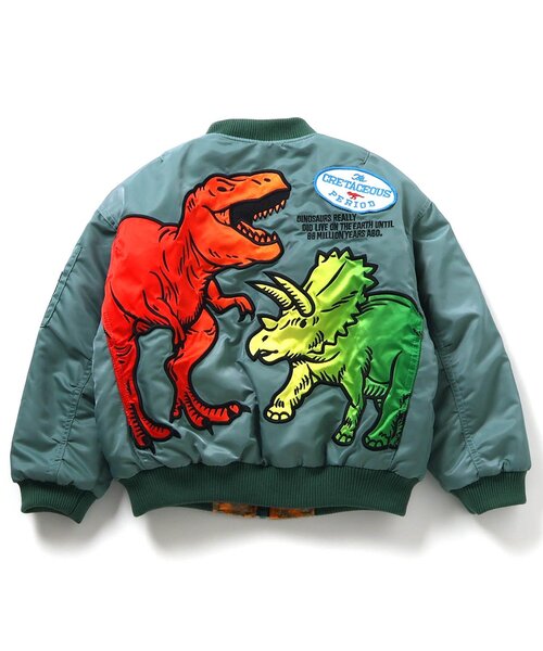 BREEZE(ブリーズ)の「【2WAY】リバーシブルダイナソーMA-1(MA-1・キッズ・カーキ・90/100/120/140)」の4枚目の写真