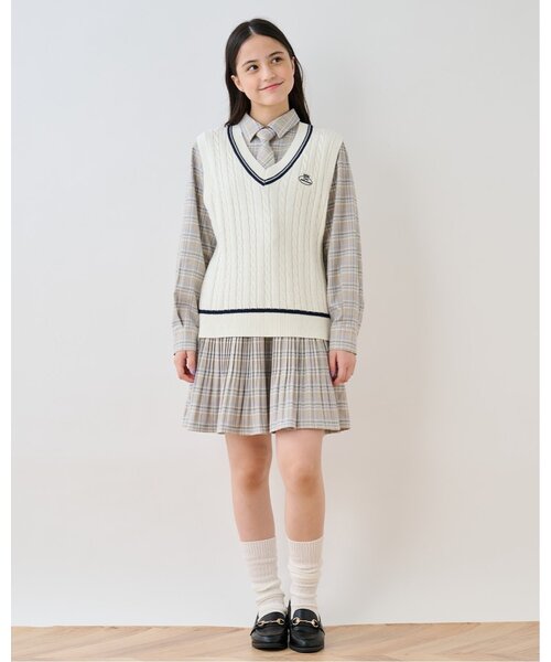 pom ponette ブレザー、スカート、ベスト、ネクタイ付シャツ4点セット pom ponette ブレザー、スカート、ベスト、ネクタイ付シャツ4点セット