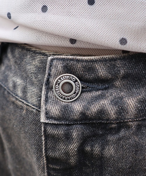 CECIL McBEE（セシルマクビー）の「デニムワイドハーフパンツ（デニムパンツ・レディース・ブラック/ブルー・LARGE/MEDIUM）」の10枚目の写真