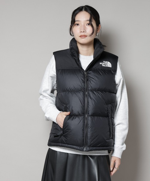 THE NORTH FACE(ザノースフェイス)の「THE NORTH FACE/Nuptse Vest(ダウンベスト・レディース・カーキ/ブラック・L)」の4枚目の写真