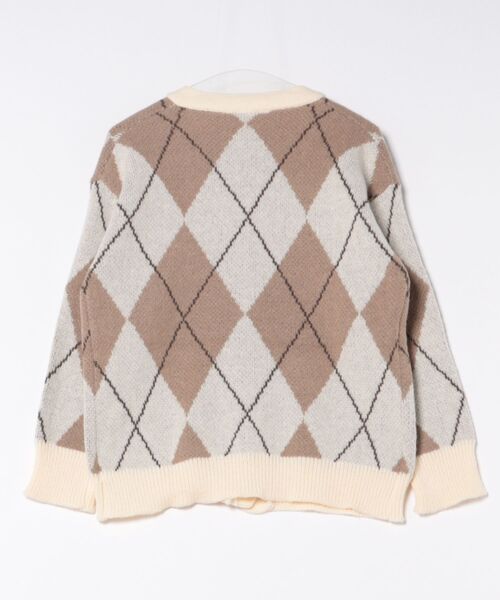 MAISON DE THERESE（メゾン ド テレーズ）の「ダイヤモンド柄のVネックカーディガン（カーディガン/ボレロ・レディース・ブルー/ベージュ/ブラウン・FREE）」の7枚目の写真