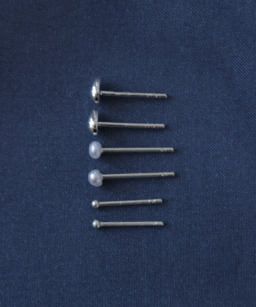 whoseA(フーシー)の「【silver925】DropPearlPierceSET/ドロップパールミニピアスセット(3SET)(ピアス(両耳用)・レディース・シルバー・FREE)」の2枚目の写真