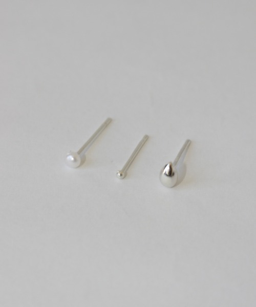 whoseA(フーシー)の「【silver925】DropPearlPierceSET/ドロップパールミニピアスセット(3SET)(ピアス(両耳用)・レディース・シルバー・FREE)」の5枚目の写真