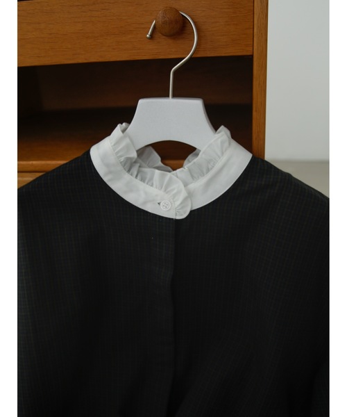 Katrin TOKYO(カトリーントーキョー)の「frill tunic shirt(シャツ/ブラウス・レディース・ブラウン系/モーブ系/チェック・FREE/XS)」の9枚目の写真