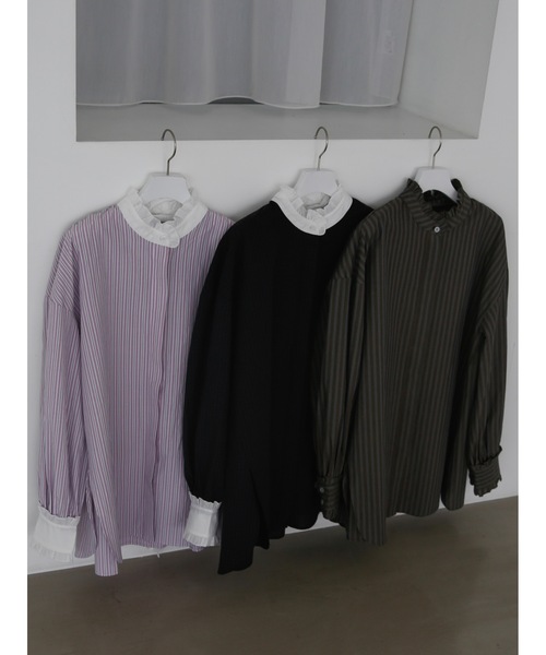 Katrin TOKYO(カトリーントーキョー)の「frill tunic shirt(シャツ/ブラウス・レディース・ブラウン系/モーブ系/チェック・FREE/XS)」の4枚目の写真