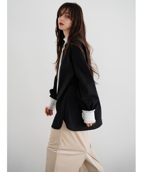 Katrin TOKYO(カトリーントーキョー)の「frill tunic shirt(シャツ/ブラウス・レディース・ブラウン系/モーブ系/チェック・FREE/XS)」の12枚目の写真