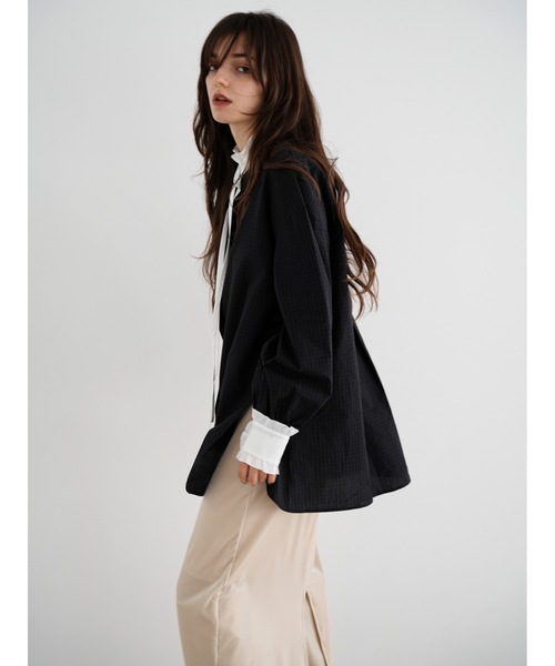 Katrin TOKYO(カトリーントーキョー)の「frill tunic shirt(シャツ/ブラウス・レディース・ブラウン系/モーブ系/チェック・FREE/XS)」の15枚目の写真