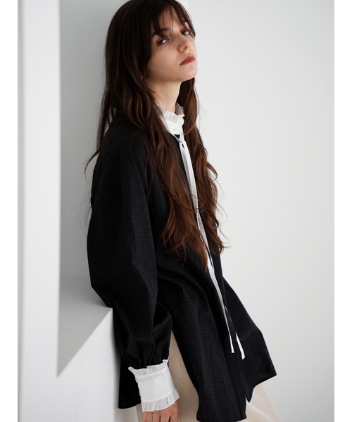 Katrin TOKYO(カトリーントーキョー)の「frill tunic shirt(シャツ/ブラウス・レディース・ブラウン系/モーブ系/チェック・FREE/XS)」の21枚目の写真