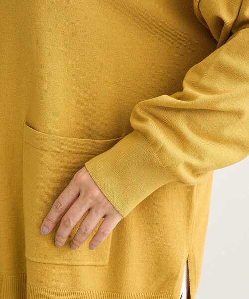 Green　Parks（グリーンパークス）の「アンチピリングゆるzipカーディガン（カーディガン/ボレロ・レディース・ブラック/ライトベージュ/グリーン系その他3・FREE）」の5枚目の写真