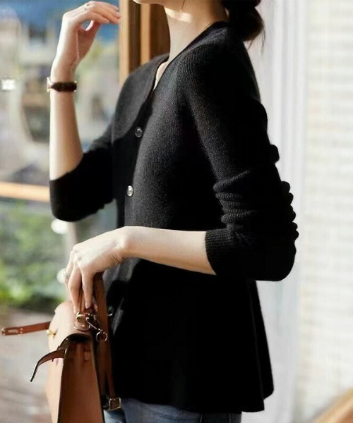 セール】ペプラムニットカーディガン（カーディガン/ボレロ）｜AMELY