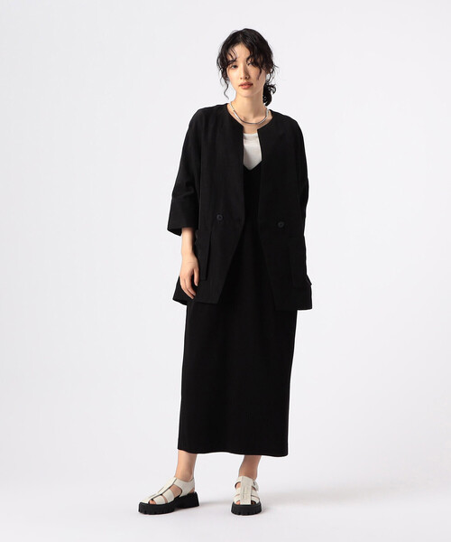 Gabardine K.T（ギャバジンケーティー）の「アセテートリネンタッサー ドルマンスリーブ シャツジャケット（その他アウター・レディース・ベージュ・9号）」の13枚目の写真
