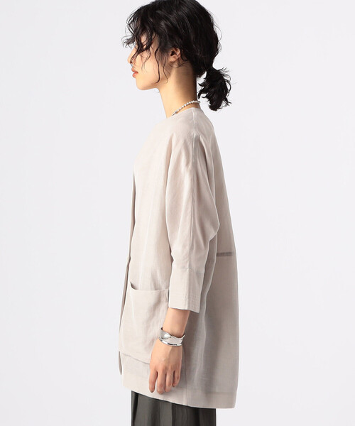 Gabardine K.T（ギャバジンケーティー）の「アセテートリネンタッサー ドルマンスリーブ シャツジャケット（その他アウター・レディース・ベージュ・9号）」の16枚目の写真