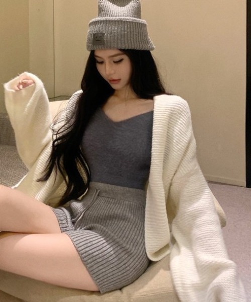 yuue' ( wear )（ユーイ）の「リブニットショートパンツ（その他パンツ・レディース・アイボリー/ブラック/グレー・FREE）」の16枚目の写真