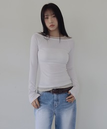 【2025FW新作アイテム】バイカラーオフレイヤード長袖Tシャツカットソー