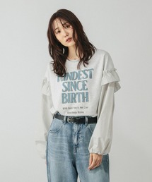 GLOBAL WORK | フリルプリントスウェットプルオーバー/599584(スウェット)