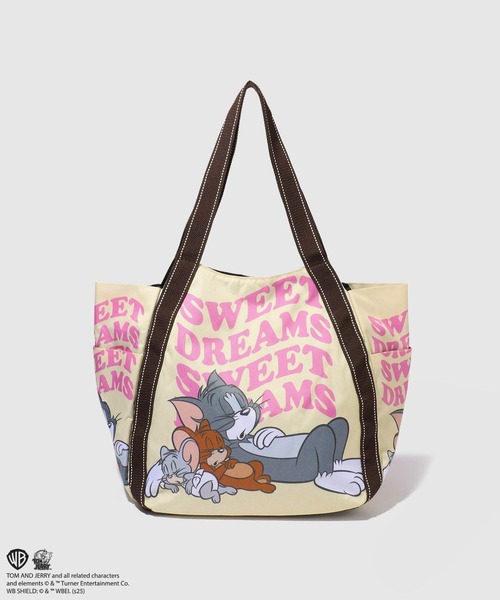 Tom&Jerry(トムアンドジェリー)の「TOM&JERRY バルーントート(トートバッグ・メンズ・グリーン/レッド/ベージュ/オレンジ/ブラック/ベージュ系1・FREE)」の3枚目の写真